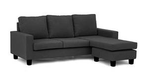 Lincoln Fabric Sectional Sofa - Dark Grey