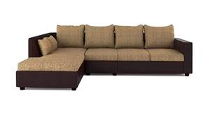 Nikaia  Fabric Sectional Sofa - Camel - Brown