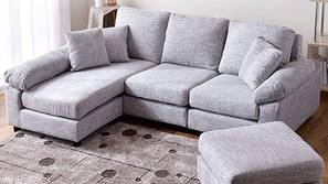 Shyla Fabric Sectional Sofa - Light Grey