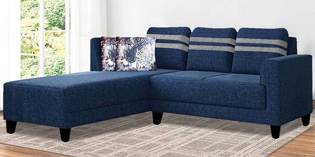 Valerie Fabric Sectional Sofa - Blue (Blue, None Standard Set - Sofas, Fabric Sofa Material, Regular Sofa Size, Sectional Sofa Type, Left Sectional Sofa Custom Set - Sofas, Regular Cushion Type)