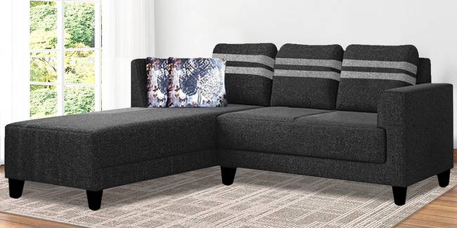 Valerie Fabric Sectional Sofa - Dark Grey (Grey, None Standard Set - Sofas, Fabric Sofa Material, Regular Sofa Size, Sectional Sofa Type, Left Sectional Sofa Custom Set - Sofas, Regular Cushion Type)