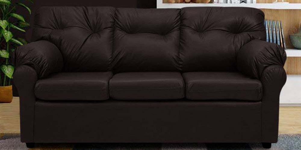 Cincinnati Leatherette sofa - Brown by Urban Ladder - - 