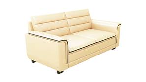 Harrison Leatherette sofa - Cream
