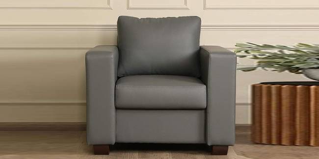 Madison Leatherette sofa - Grey (Grey, 1-seater Custom Set - Sofas, None Standard Set - Sofas, Leatherette Sofa Material, Regular Sofa Size, Regular Sofa Type)