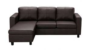 Lexington Leatherette Sectional Sofa - Brown