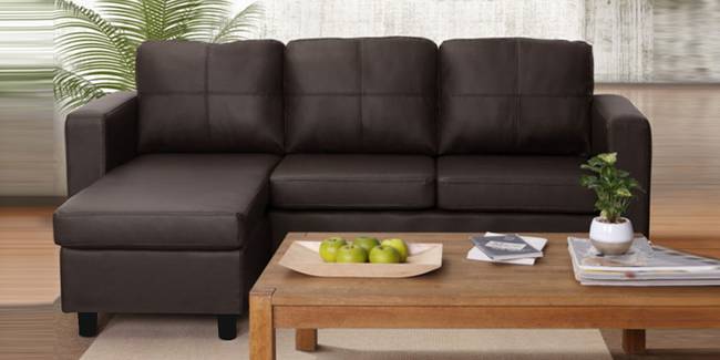 Lexington Leatherette Sectional Sofa - Brown (Brown, None Standard Set - Sofas, Leatherette Sofa Material, Regular Sofa Size, Sectional Sofa Type, Left Sectional Sofa Custom Set - Sofas, Regular Cushion Type)