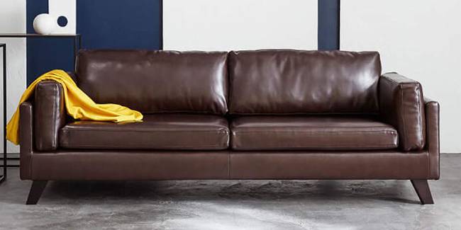 Marton Leatherette sofa - Dark Brown (3-seater Custom Set - Sofas, None Standard Set - Sofas, Dark Brown, Leatherette Sofa Material, Regular Sofa Size, Regular Sofa Type)