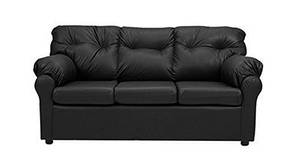 Nena Leatherette sofa - Black