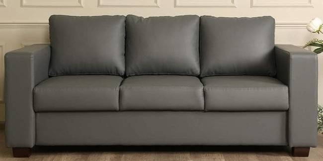 Pittsburgh Leatherette sofa - Grey (Grey, 3-seater Custom Set - Sofas, None Standard Set - Sofas, Leatherette Sofa Material, Regular Sofa Size, Regular Sofa Type)