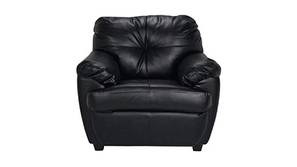 Scarlett Leatherette sofa - Black