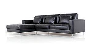 Maverick Leatherette Sectional Sofa - Black