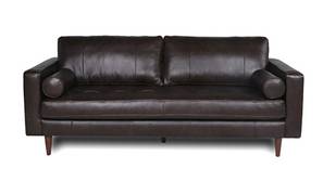 Petrova Leatherette sofa - Brown