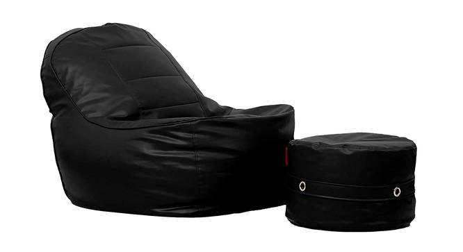 Penelope Bean Bag (Black, with beans Bean Bag Type) by Urban Ladder - Front View Design 1 - 377121