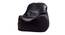 Penelope Bean Bag (Black, with beans Bean Bag Type) by Urban Ladder - Design 1 Side View - 377122