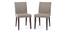 Persica Dining Chair - Set of 2 (Beige, Dark Walnut Finish) by Urban Ladder - Cross View Design 1 - 377154
