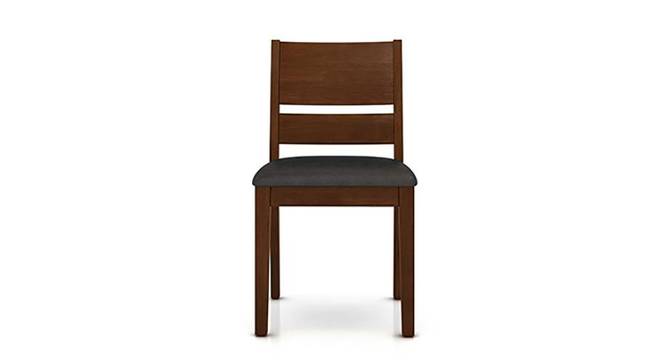 Cabalo (Leatherette) Dining Chairs - Set of 2 (Black, Dark Walnut Finish) by Urban Ladder - Front View Design 1 - 377157