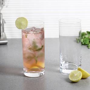Barline drinking glass set of 6 tall transparent lp