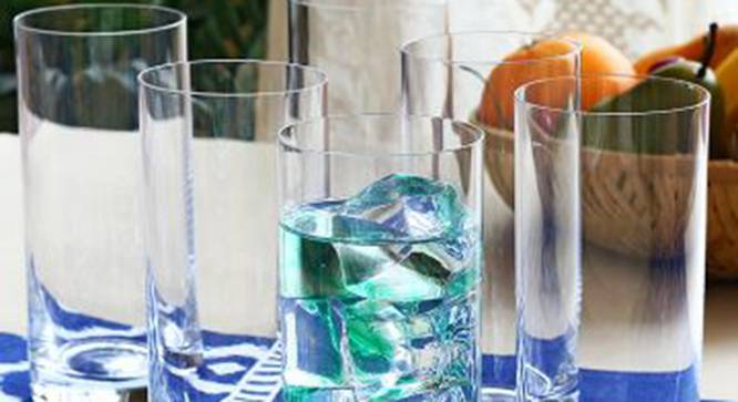 Barline Drinking Glass Set of 6 (transparent) by Urban Ladder - Design 1 Full View - 377274