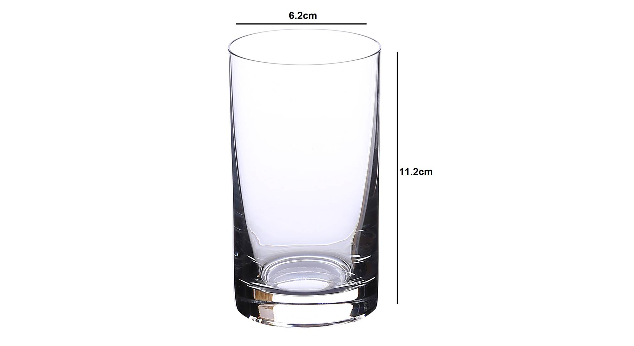 Barline drinking glass set of 6 short transparent 5