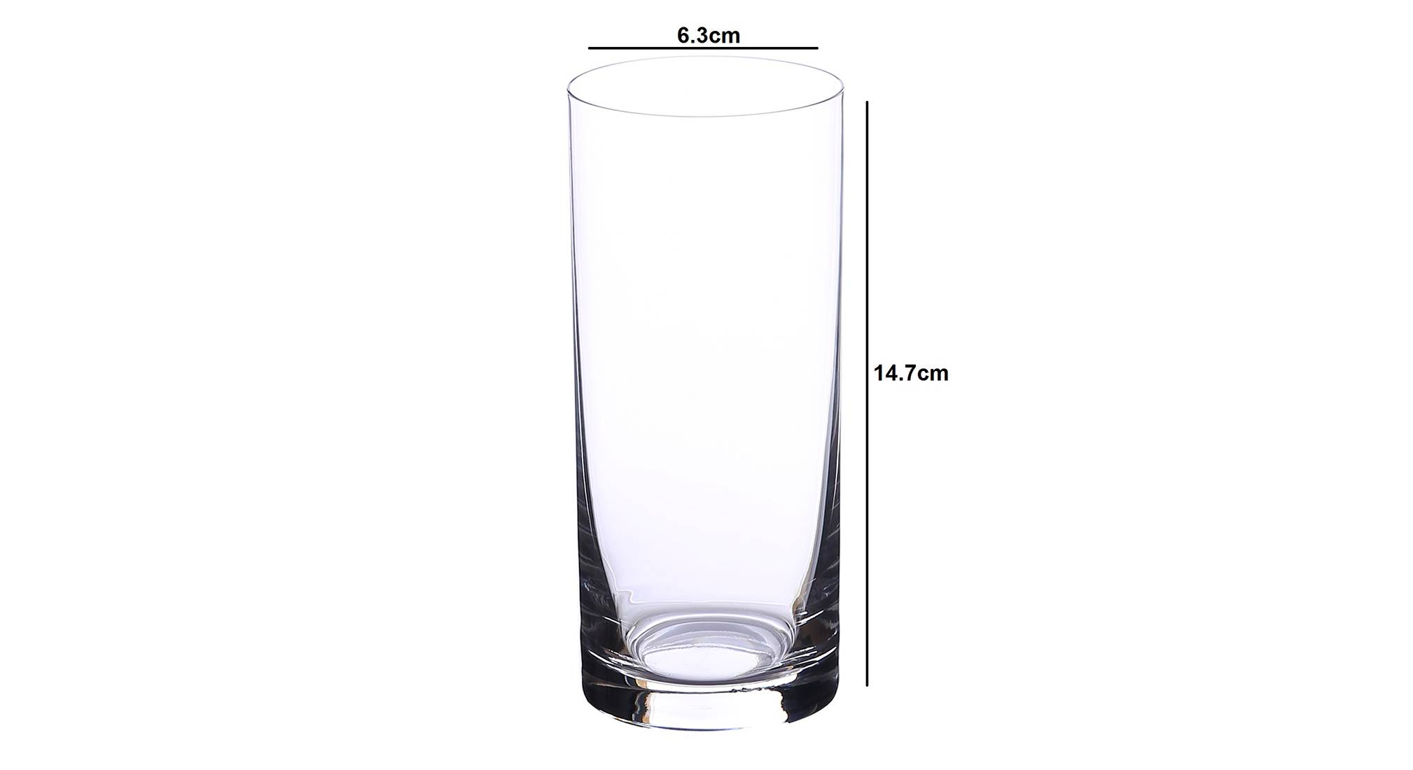 Barline drinking glass set of 6 tall transparent 5