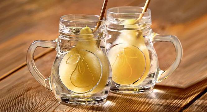 Birnen Cocktail Glass Set of 3 (transparent) by Urban Ladder - Front View Design 1 - 377332