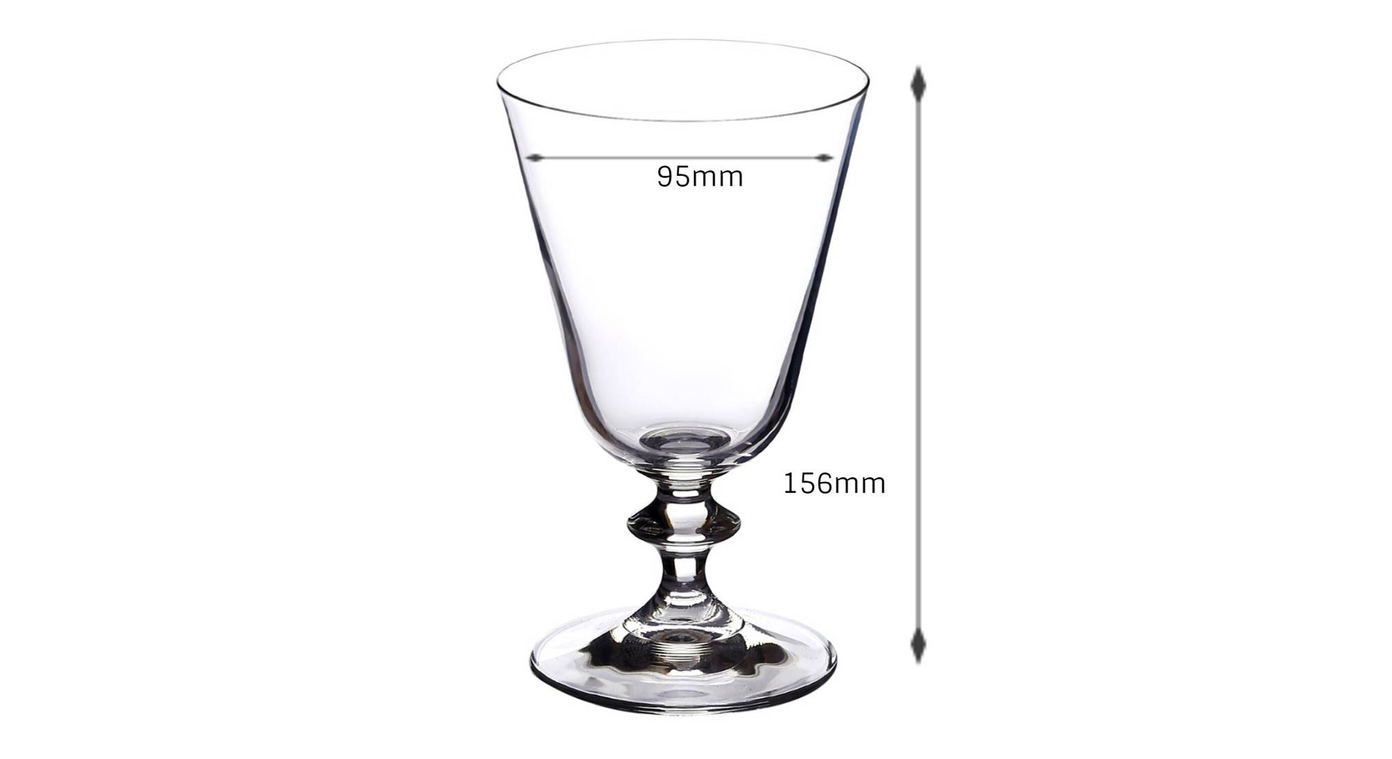 Bella wine glass set of 6 short transparent 5