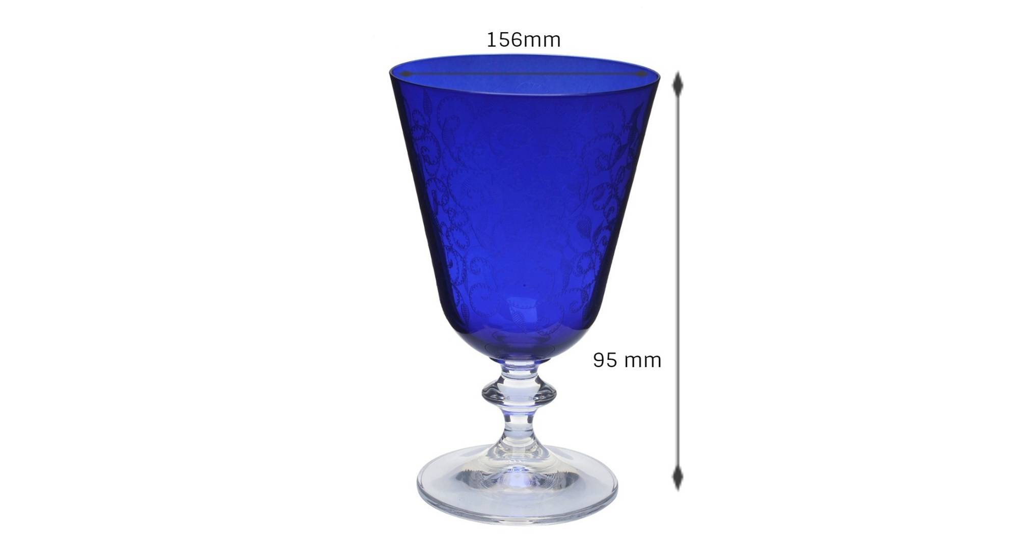 Bella wine glass set of 6 blue 5
