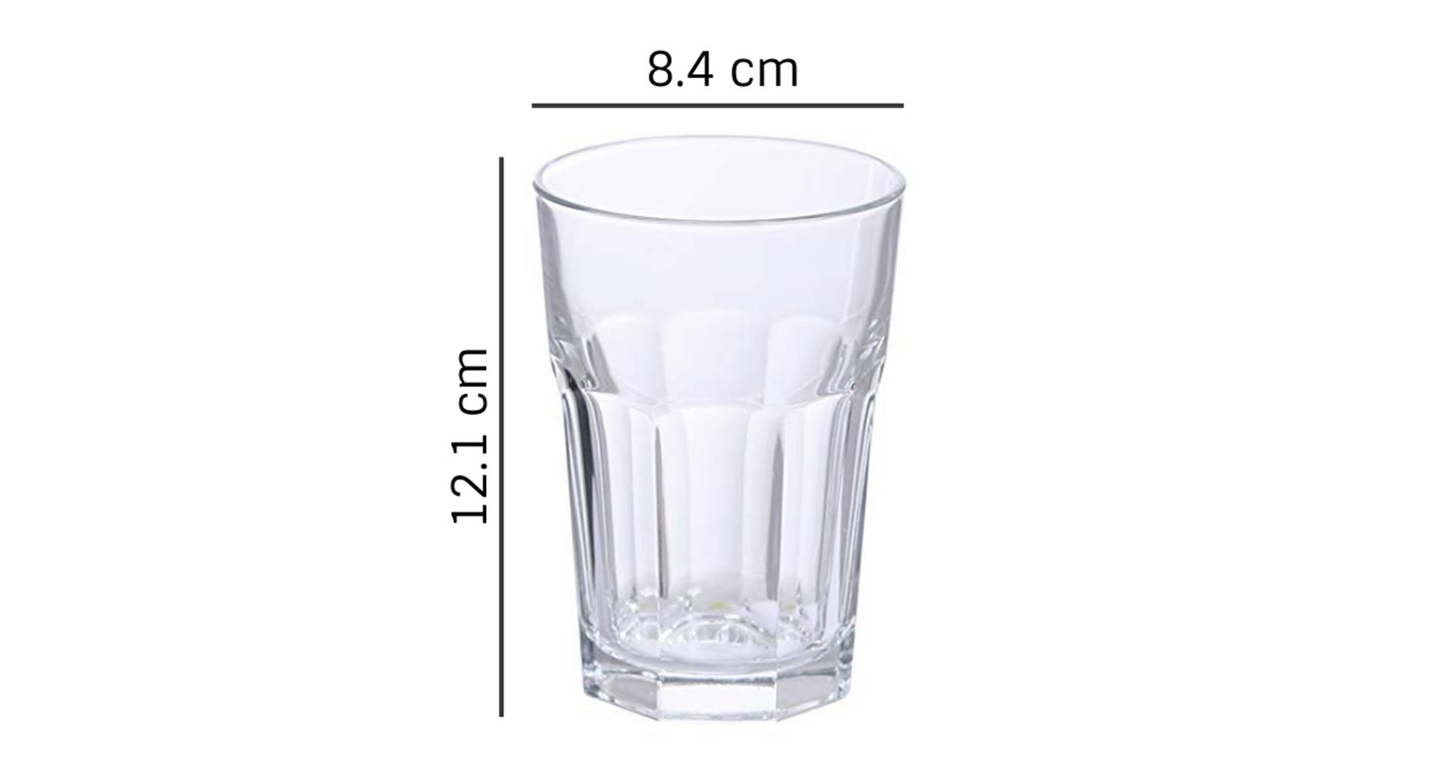 Canisa drinking glass set of 6 transparent 5