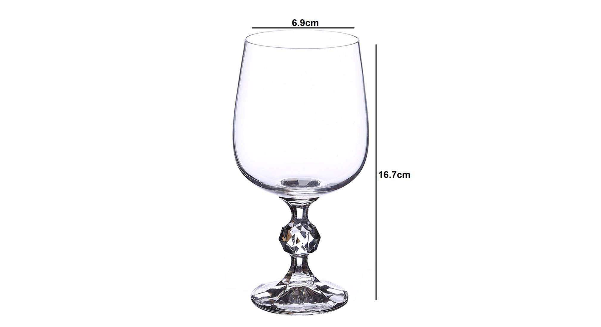 Claudia wine glass set of 6 transparent 5