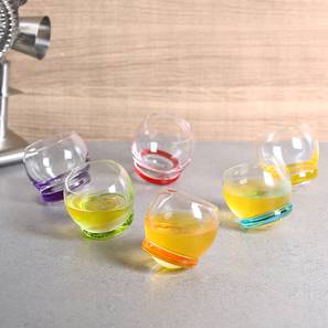 Crazy shot glass set of 6 multicoloour lp