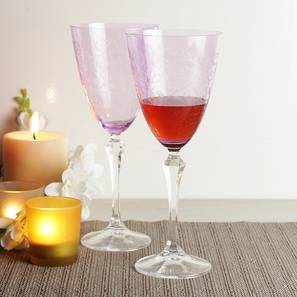 Eliezabeth wine glass set of 6 purple lp