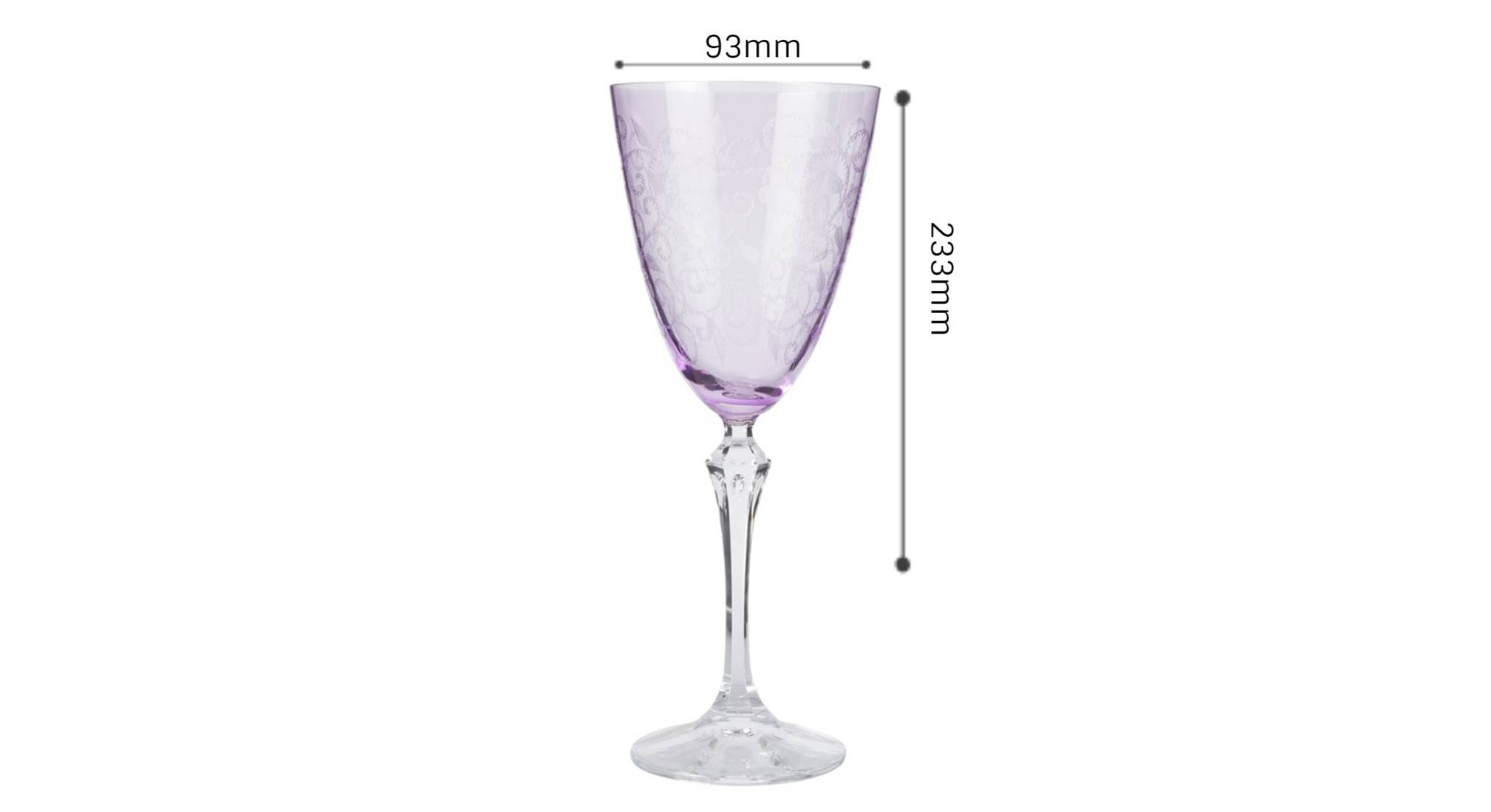 Eliezabeth wine glass set of 6 purple 5