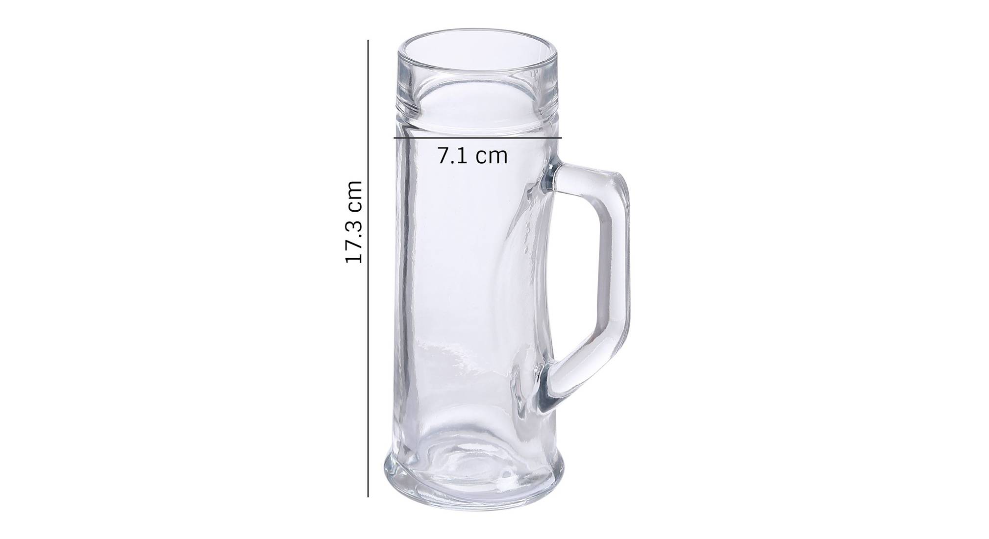 Estelle beer glass set of 2 short transparent 5
