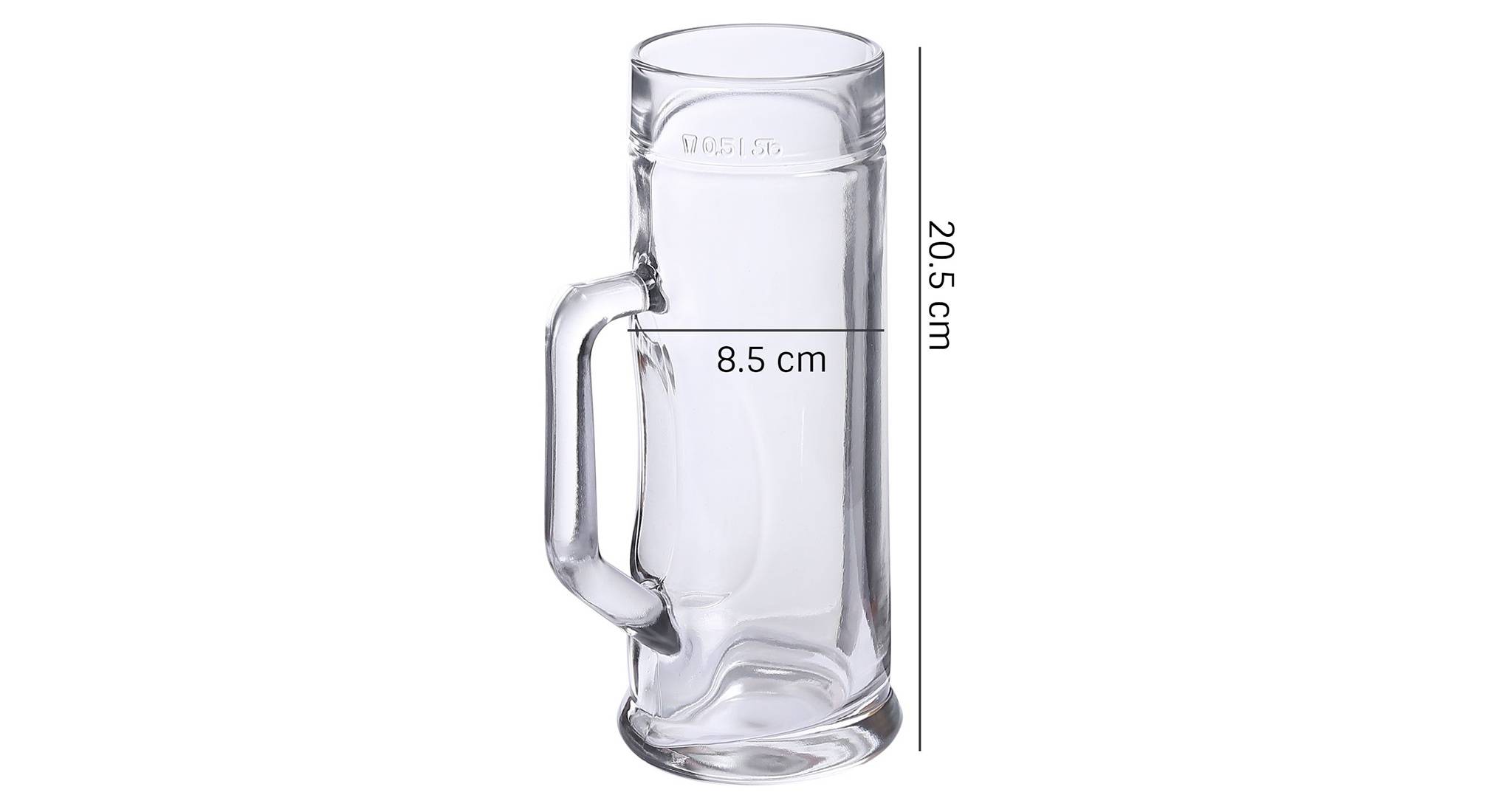 Estelle beer glass set of 2 tall transparent 5