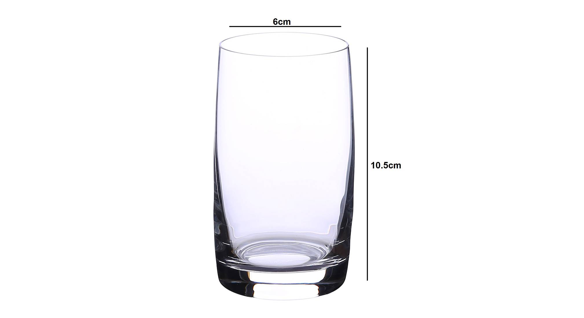 Ideal drinking glass set of 6 transparent 5
