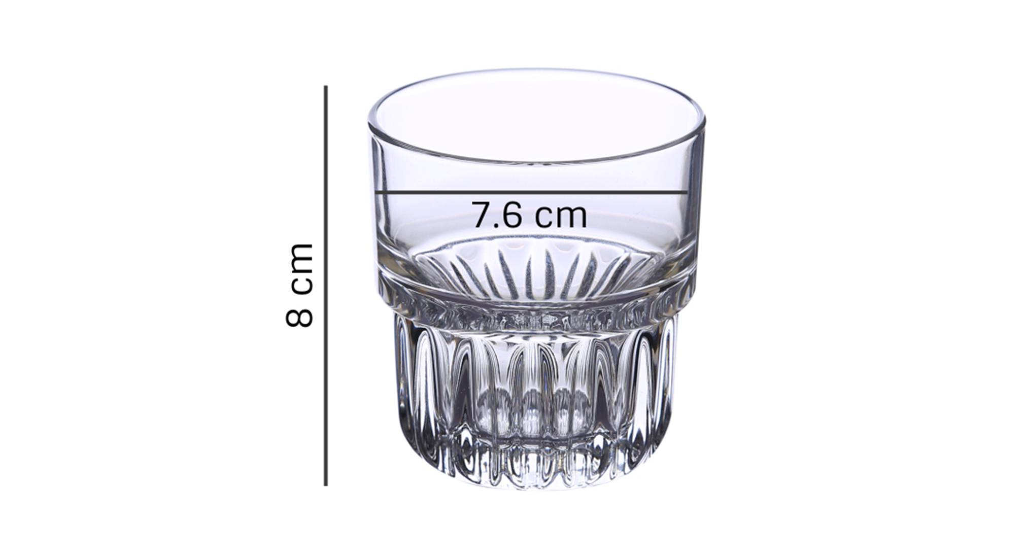 Hills drinking glass set of 6 short transparent 5