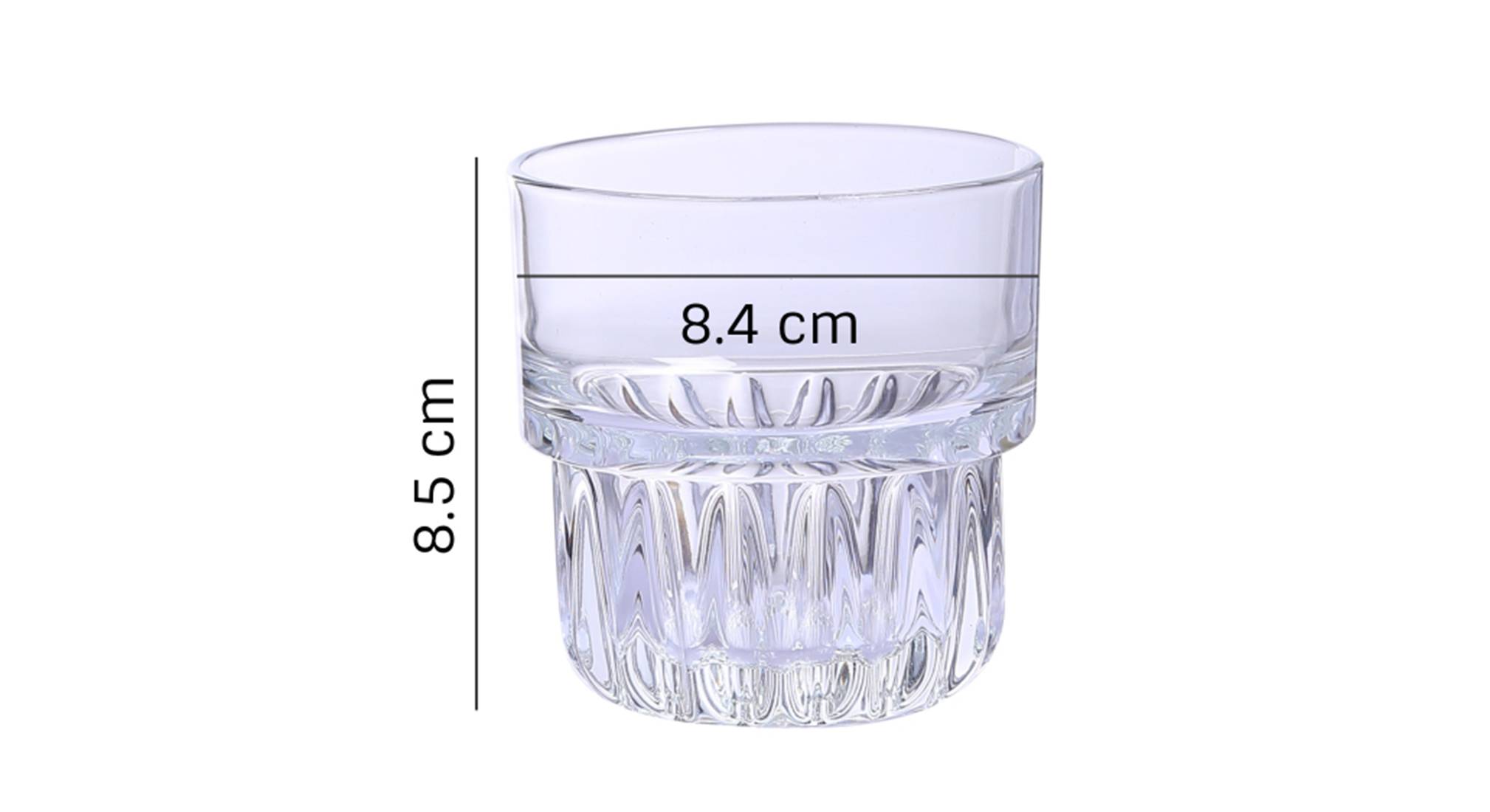 Hills whiskey glass set of 6 transparent 5