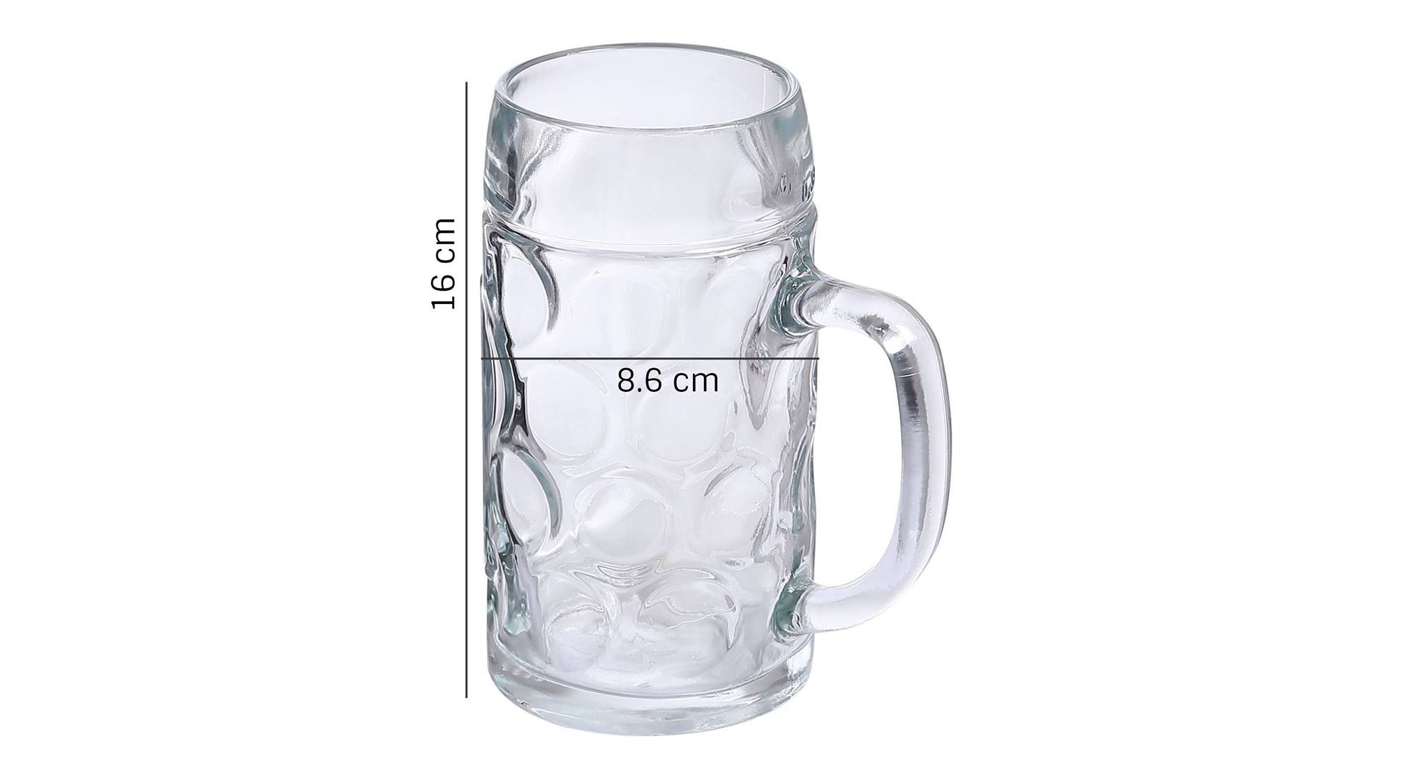 Isar beer glass set of 2 transparent 5
