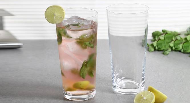 Jive Drinking Glass Set of 6 (transparent) by Urban Ladder - Design 1 Full View - 377629