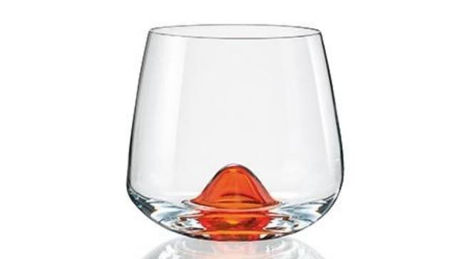 Island Whiskey Glass Set of 6 (Orange) by Urban Ladder - Cross View Design 1 - 377639