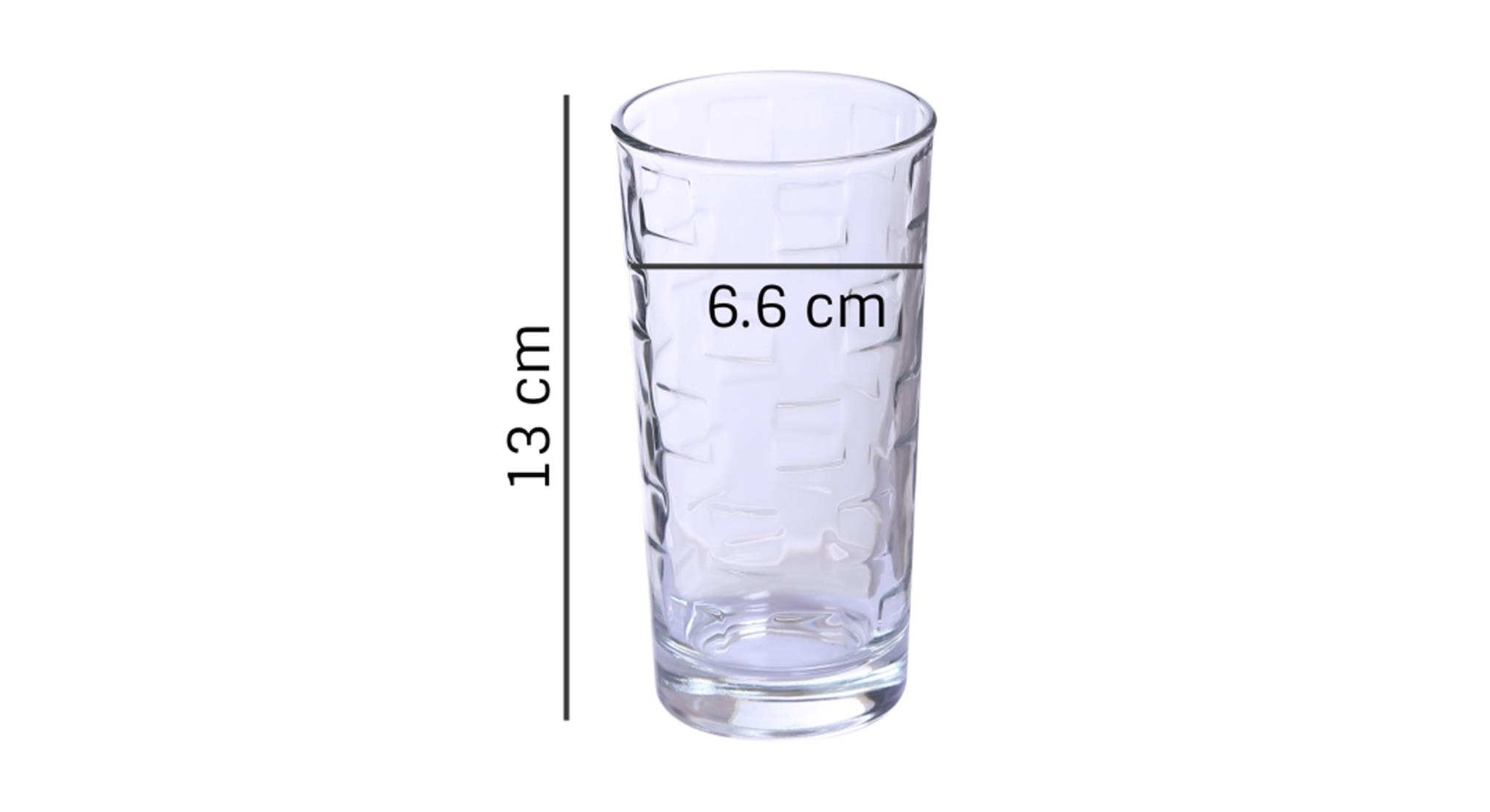 Kyvos drinking glass set of 6 transparent 5