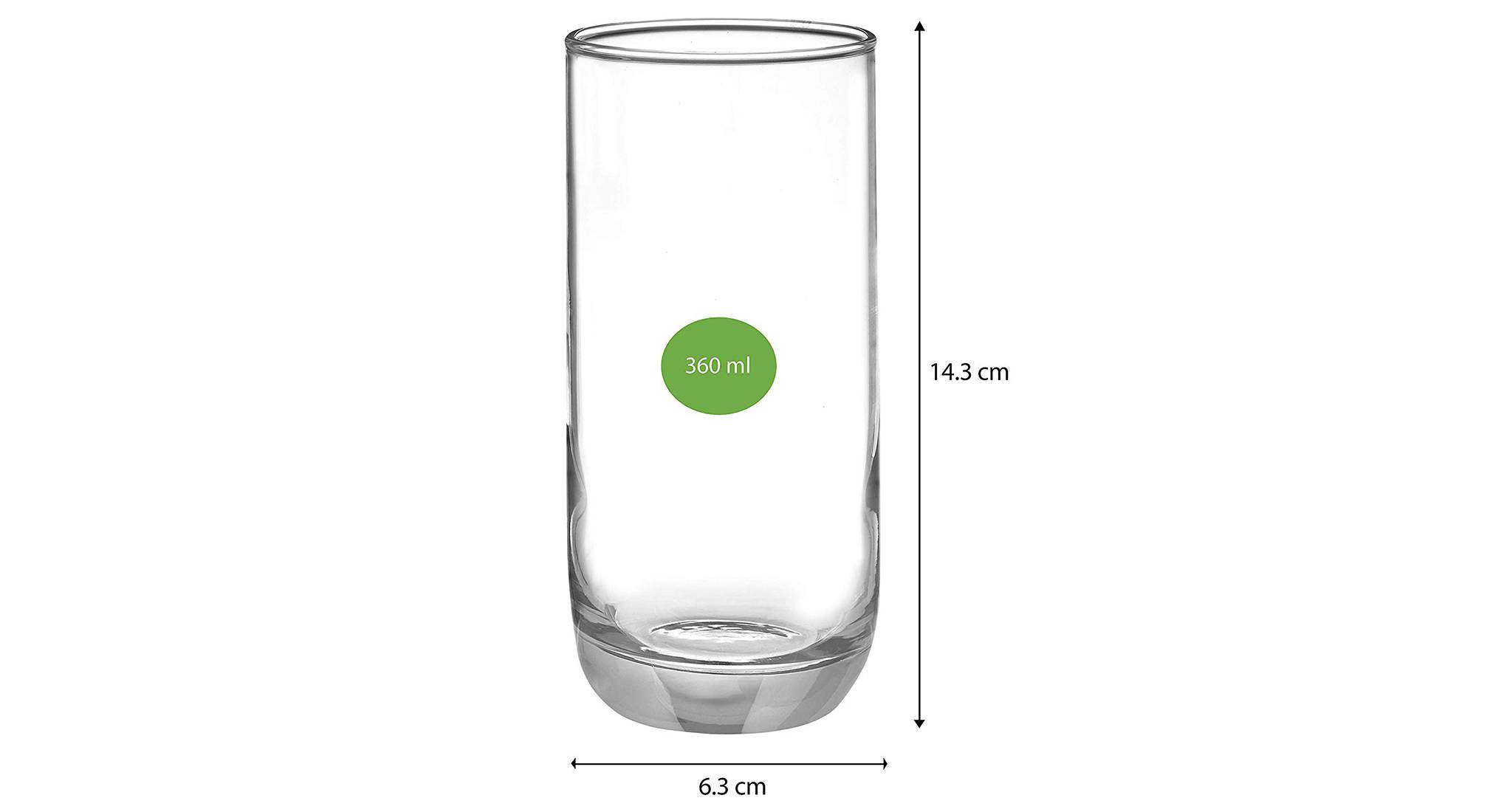 Kouros drinking glass set of 6 transparent 5