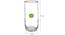 Kouros Drinking Glass Set of 6 (transparent) by Urban Ladder - Design 1 Dimension - 377714
