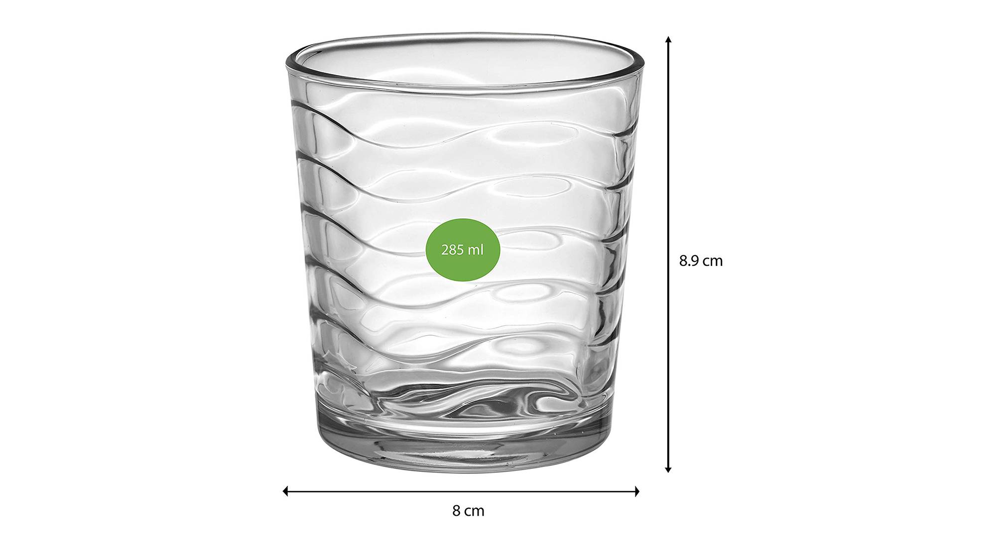 Kyma whiskey glass set of 6 transparent 6