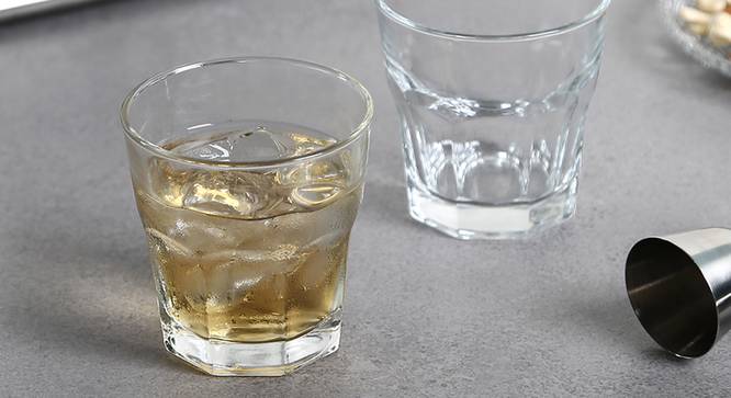 Morocco Whiskey Glass Set of 6 (transparent) by Urban Ladder - Front View Design 1 - 377731