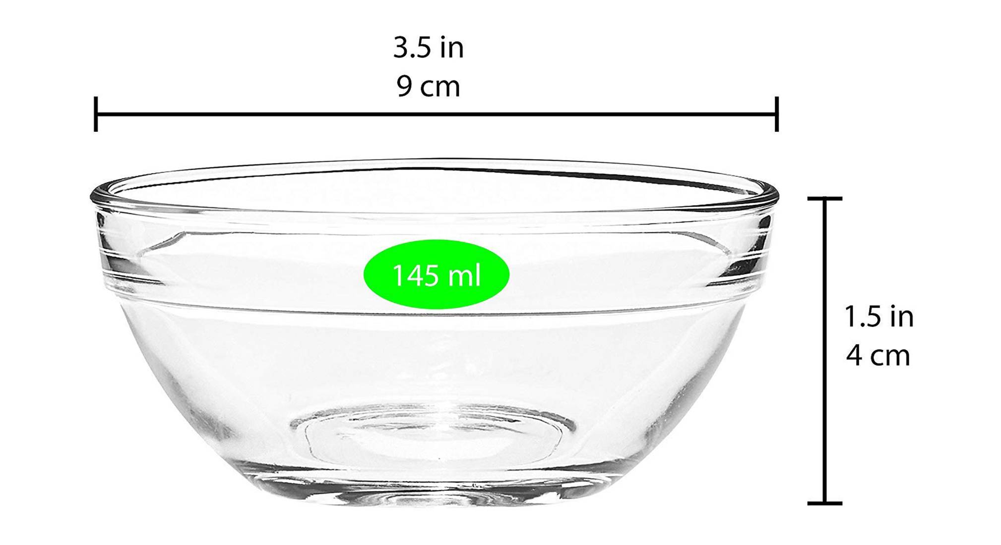 Monte chutney bowl set of 6 tall transparent 5