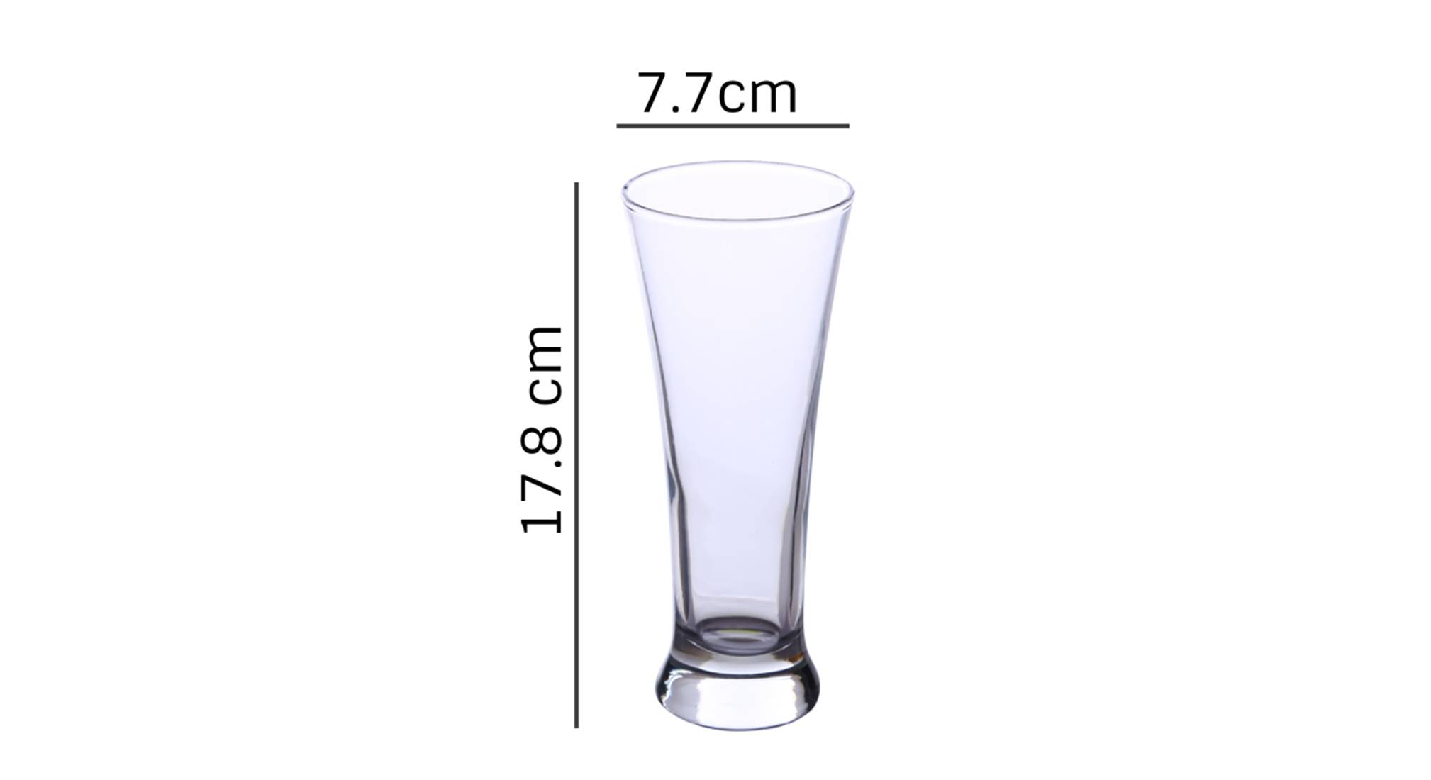 Pilsner beer glass set of 6 transparent 5
