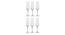 Rebecca Champagne Glass Set of 6 (transparent) by Urban Ladder - Front View Design 1 - 377864