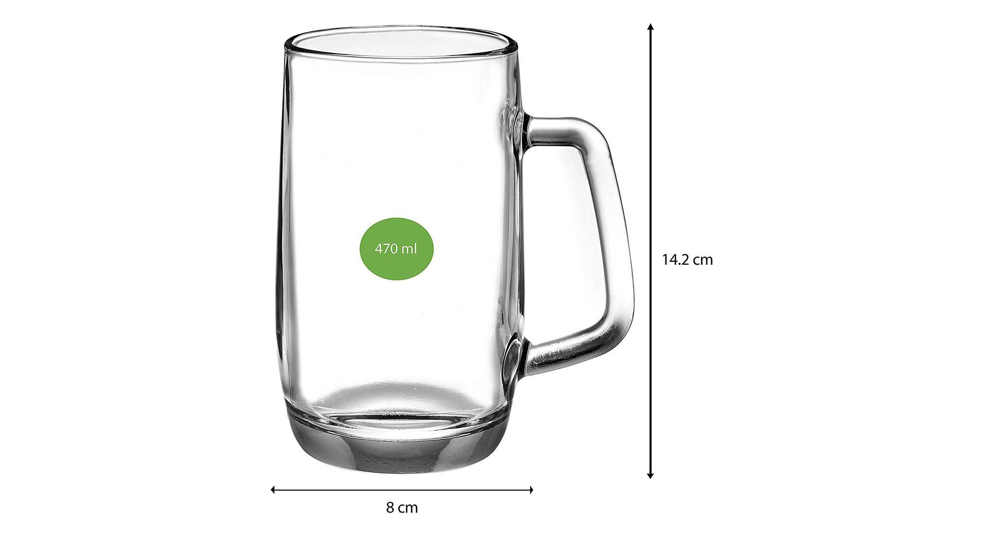 Prince beer glass set of 2 transparent 5