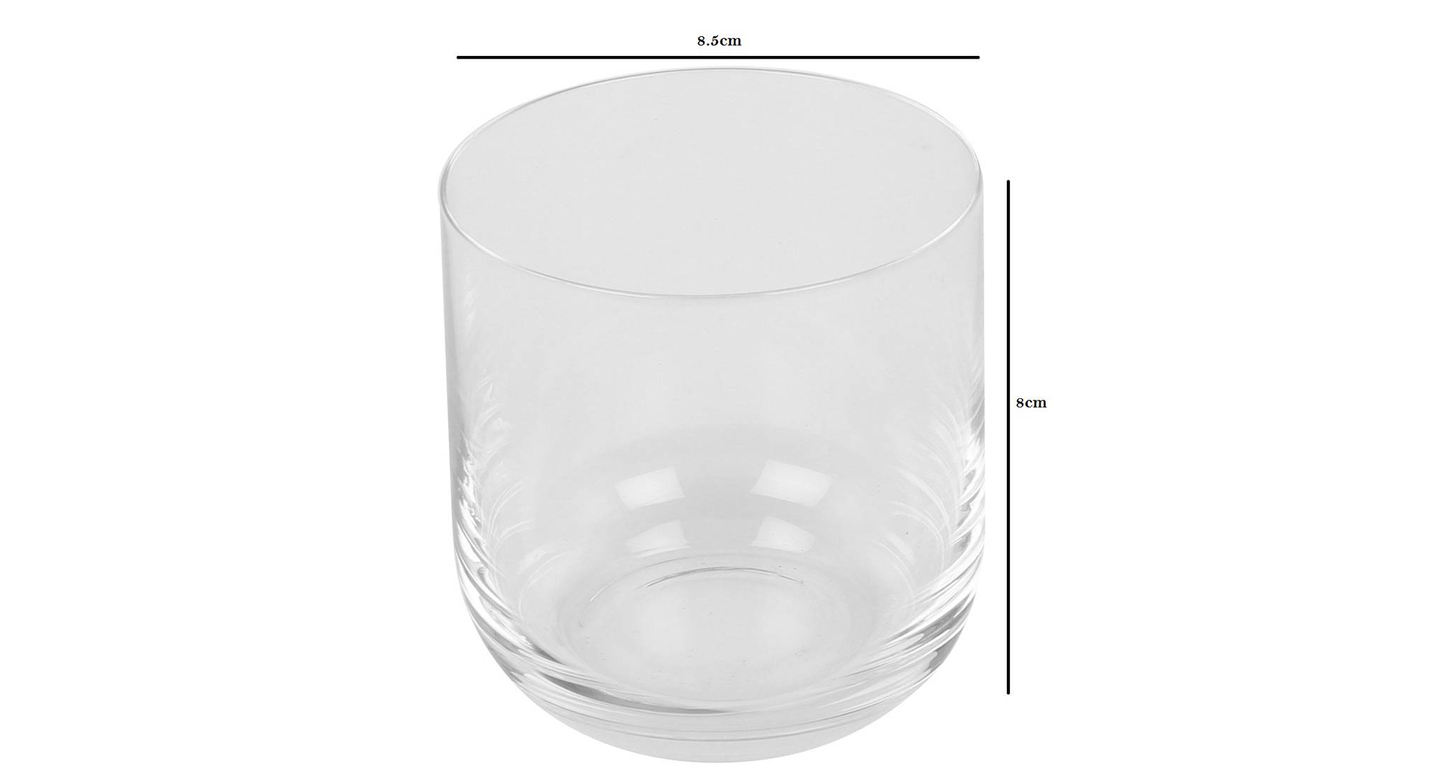 Uma whiskey glass set of 6 transparent 5